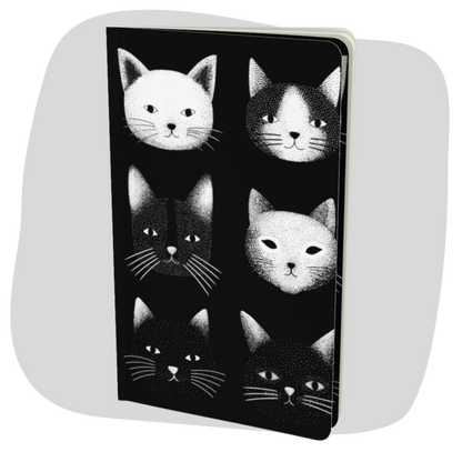 Carnet écoresponsable – Petit – Design chats noir et blanc