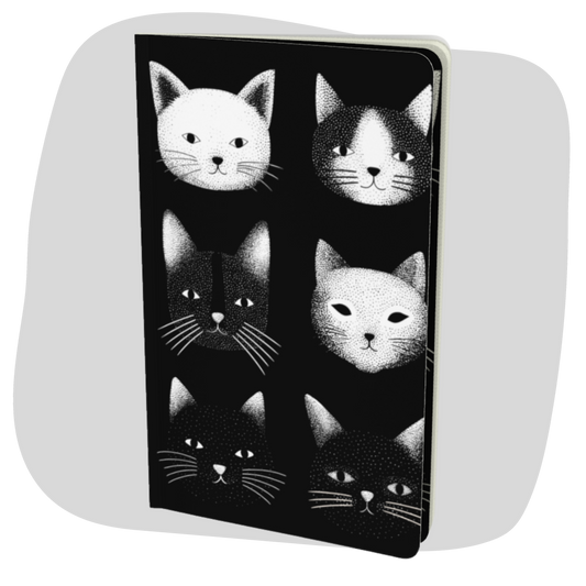 Carnet écoresponsable – Petit – Design chats noir et blanc