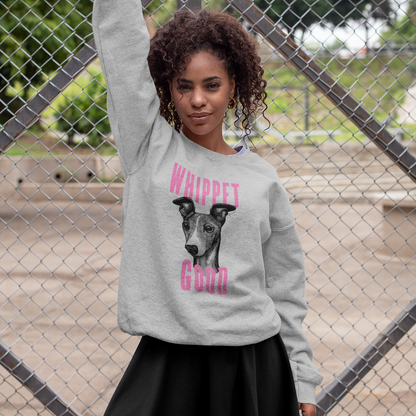 Pull épais en coton bio – Imprimé humoristique citation Whippet Good