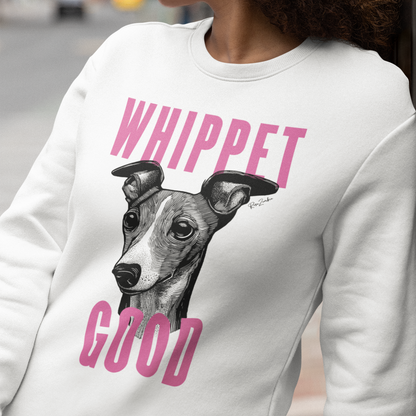 Pull épais en coton bio – Imprimé humoristique citation Whippet Good
