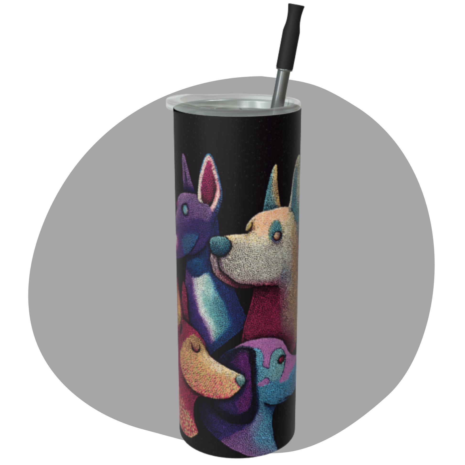 Travel insulated cup stainless steel dogs