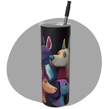 Travel insulated cup stainless steel dogs