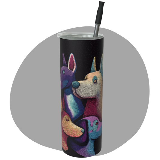 Travel insulated cup stainless steel dogs