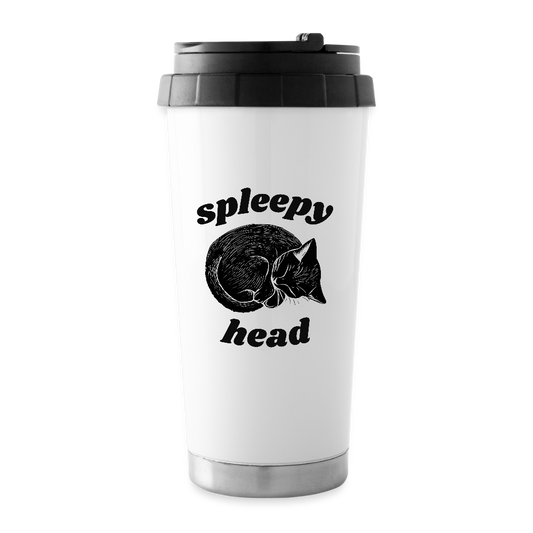 16 oz Travel Mug - white