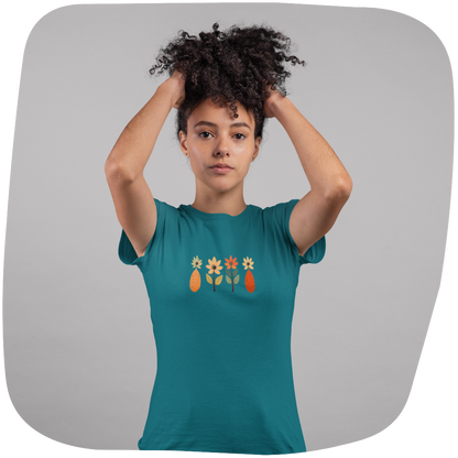 T-shirt unisexe en coton biologique Hibiscus - Motif floral - rose zombie
