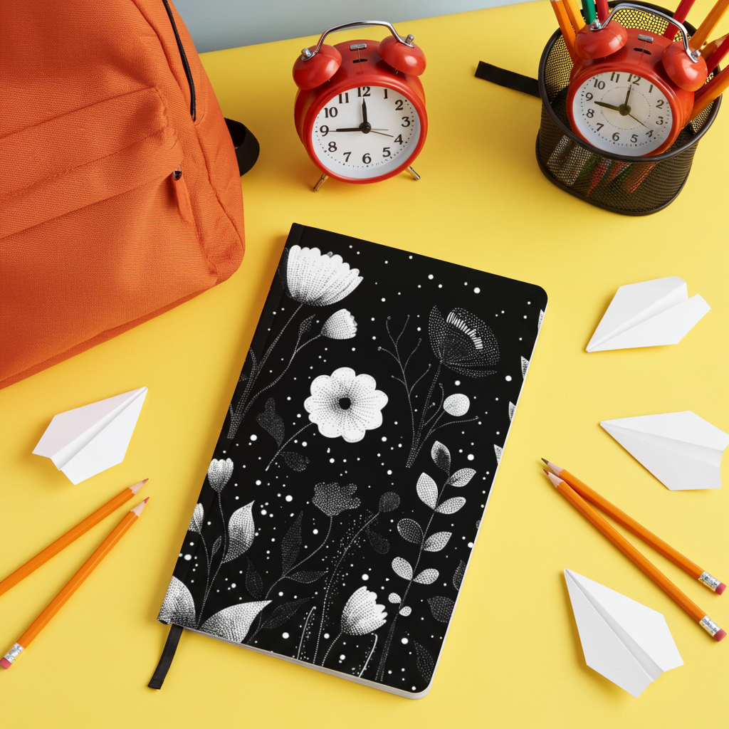 Carnet écoresponsable – Petit – Design fleuri
