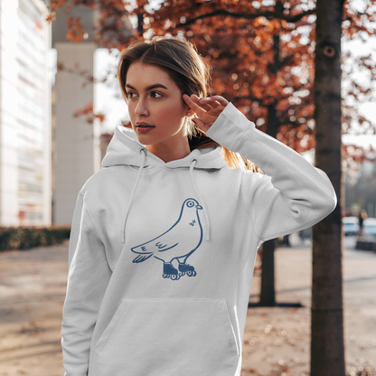 Sweat à capuche en coton durable – Pigeon à roulettes
