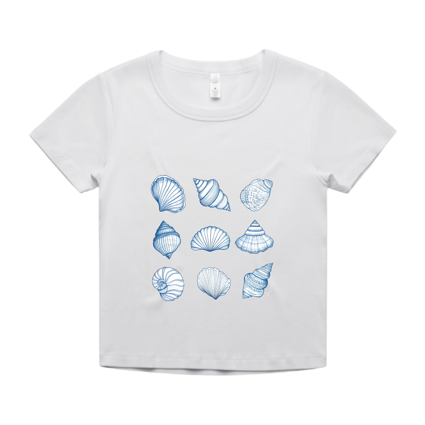 Tank en coton bio Coral Candy - motif de coquillages - rose zombie