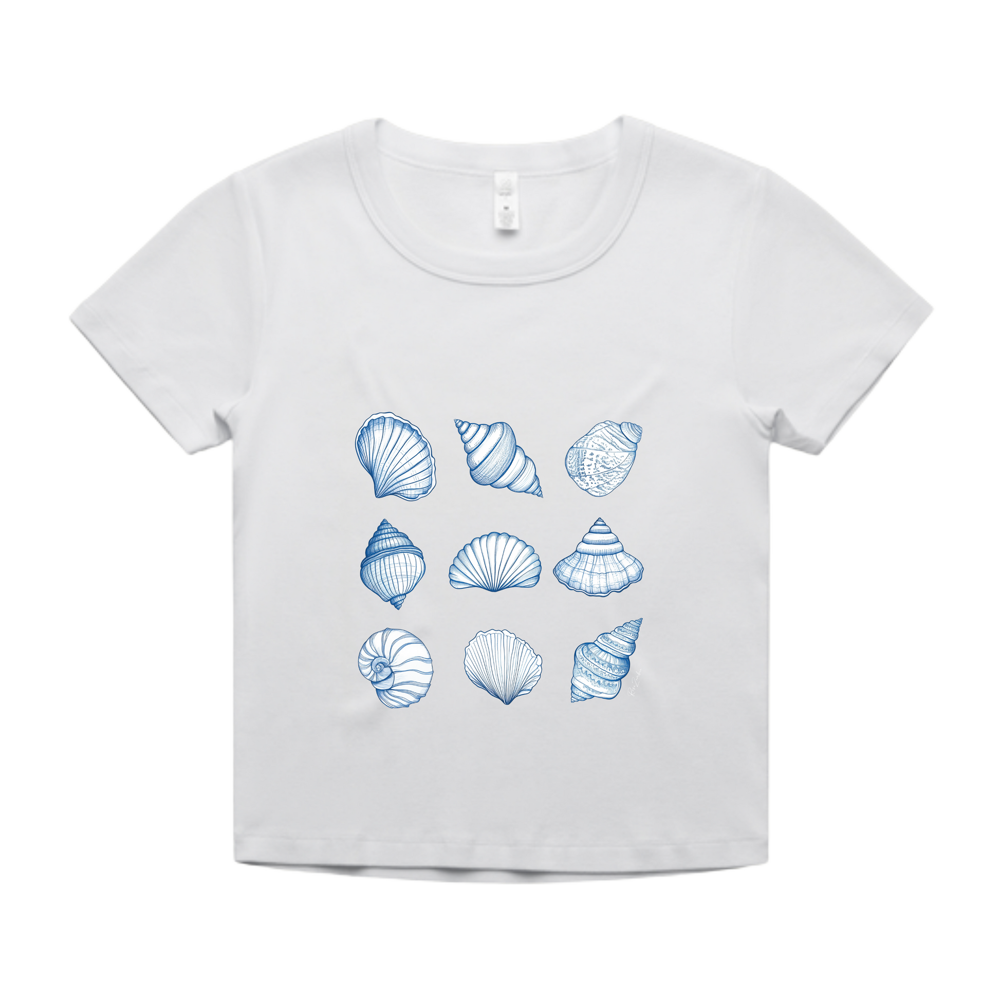 Tank en coton bio Coral Candy - motif de coquillages - rose zombie