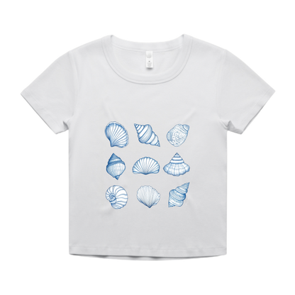 Tank en coton bio Coral Candy - motif de coquillages - rose zombie