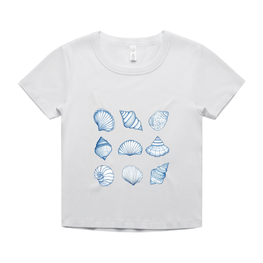 Tank en coton bio Coral Candy - motif de coquillages - rose zombie