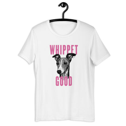 T-shirt blanc à la coupe classique écolo - Imprimé ludique de chien