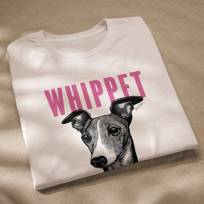 T-shirt blanc à la coupe classique écolo - Imprimé ludique de chien