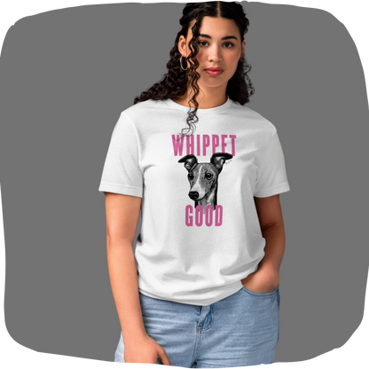 T-shirt blanc à la coupe classique écolo - Imprimé ludique de chien