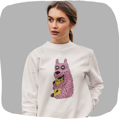 Pull en coton bio  – Épaisseur moyenne – Illustration de créatures adorables