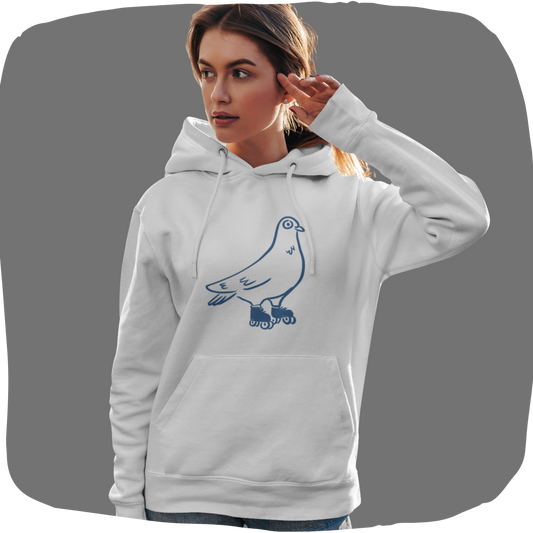 Sweat à capuche en coton durable – Pigeon à roulettes