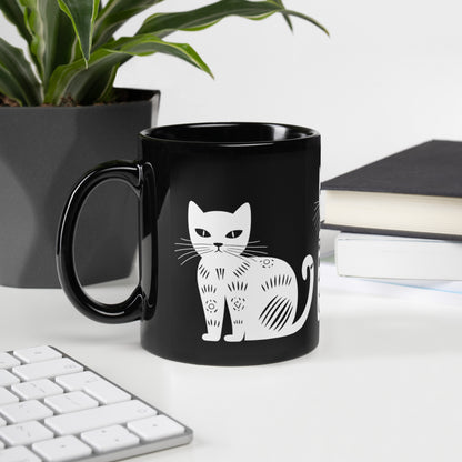 Tasse en céramique Kobe B - Motif de chats - rose zombie