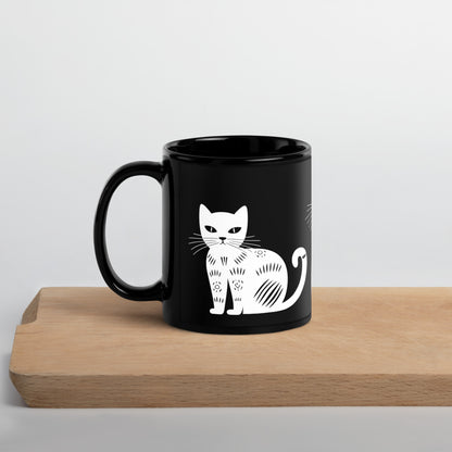 Tasse en céramique Kobe B - Motif de chats - rose zombie