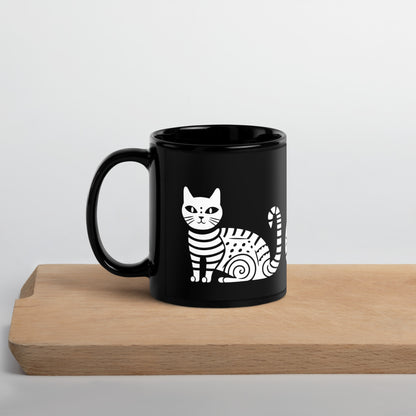 Tasse en céramique Kobe A - Motif de chats - rose zombie