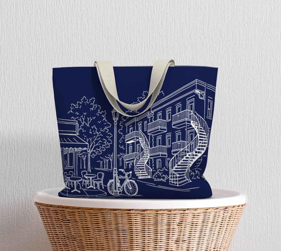 Large tote bag – Plateau Mont-Royal neighbourhood