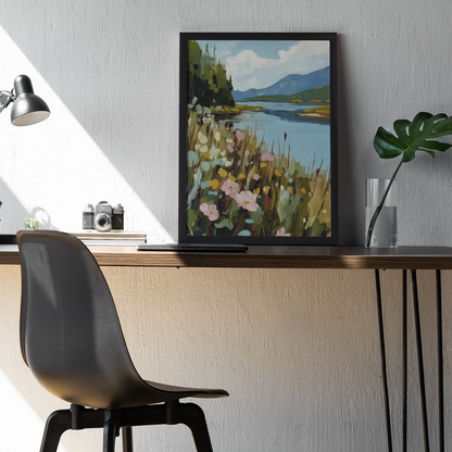 Poster imprimé écolo - Paysage bucolique de Lanaudière