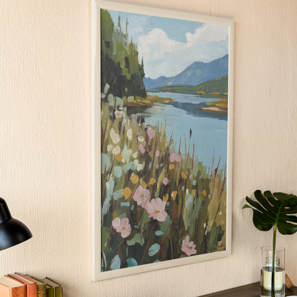 Poster imprimé écolo - Paysage bucolique de Lanaudière