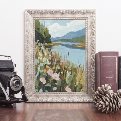 Poster imprimé écolo - Paysage bucolique de Lanaudière
