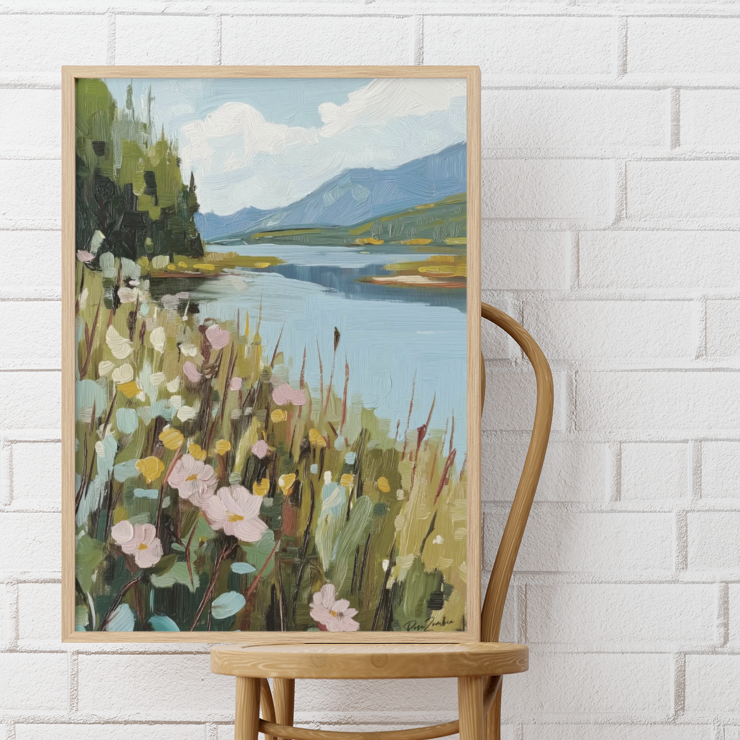 Poster imprimé écolo - Paysage bucolique de Lanaudière