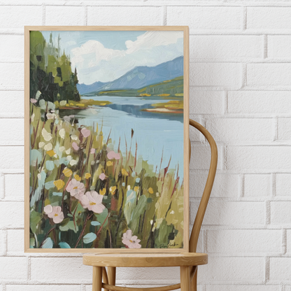 Poster imprimé écolo - Paysage bucolique de Lanaudière