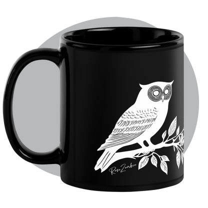 Tasse en céramique - Motif bucolique - rose zombie