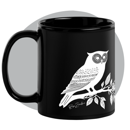 Tasse en céramique - Motif bucolique - rose zombie