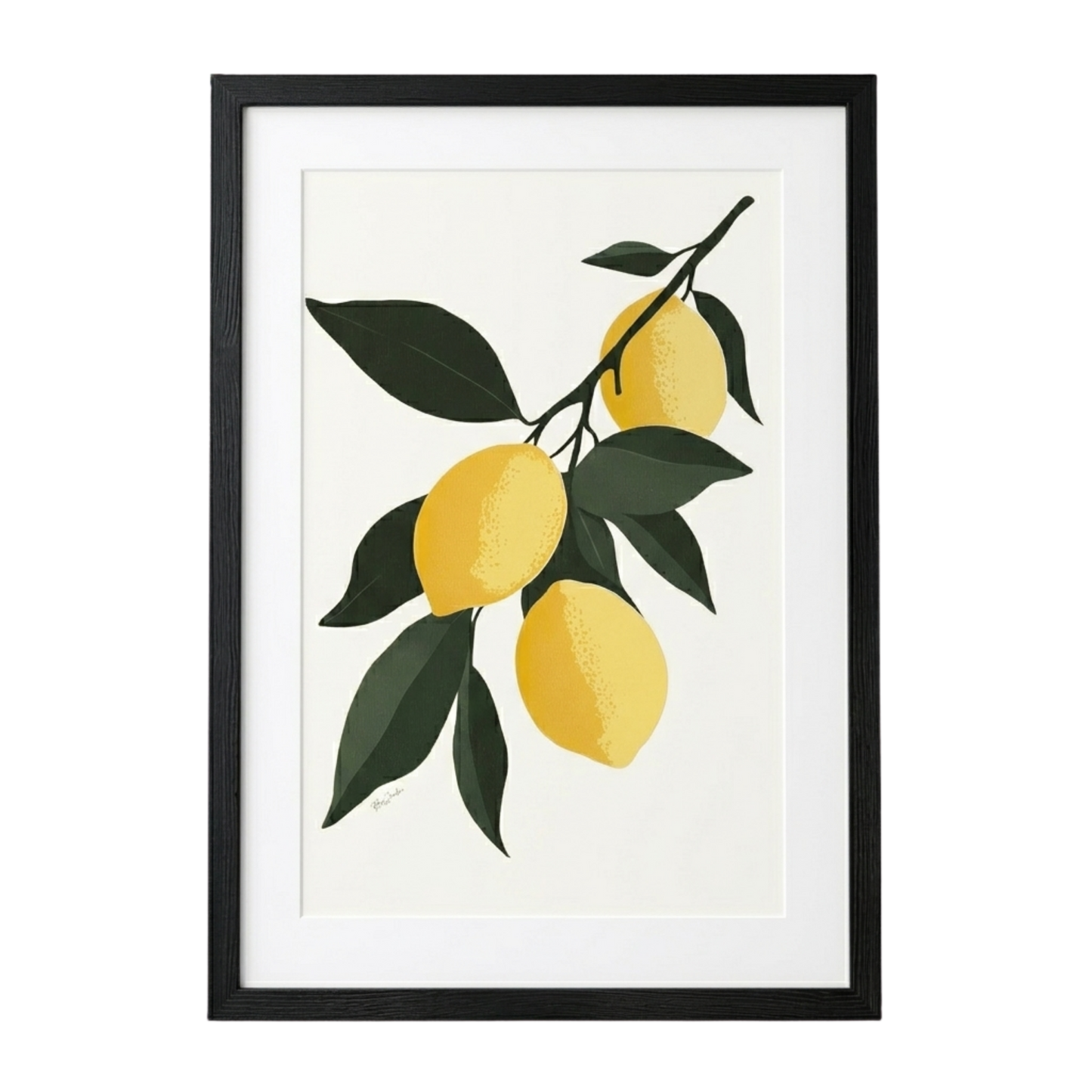 Poster imprimé de citronnier -  Affiche botanique sur du papier écolo FSC