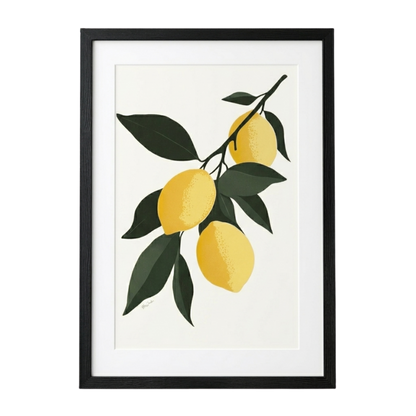 Poster imprimé de citronnier -  Affiche botanique sur du papier écolo FSC