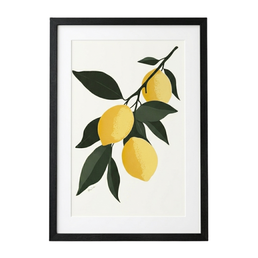 Póster con estampado de limonero - Póster botánico en papel ecológico FSC