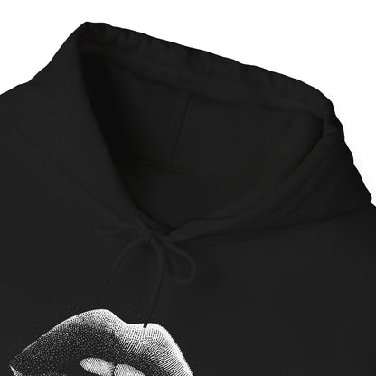 Sweat à capuche en coton durable – Design lèvres graphiques