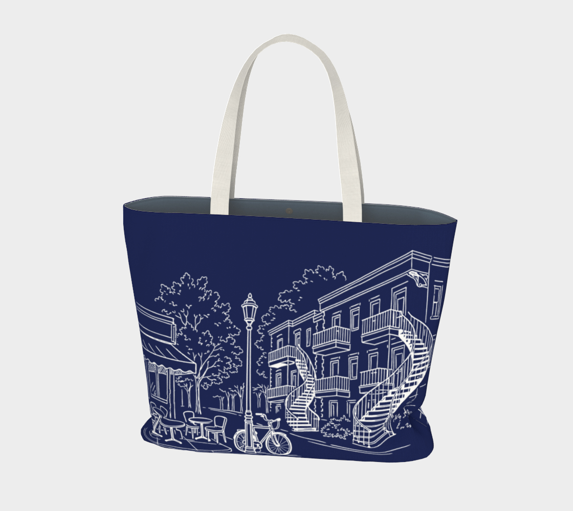 Large tote bag – Plateau Mont-Royal neighbourhood