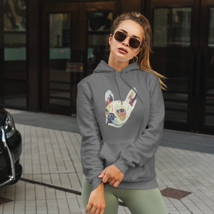 Sweat à capuche en coton durable – Imprimé bouledogue français