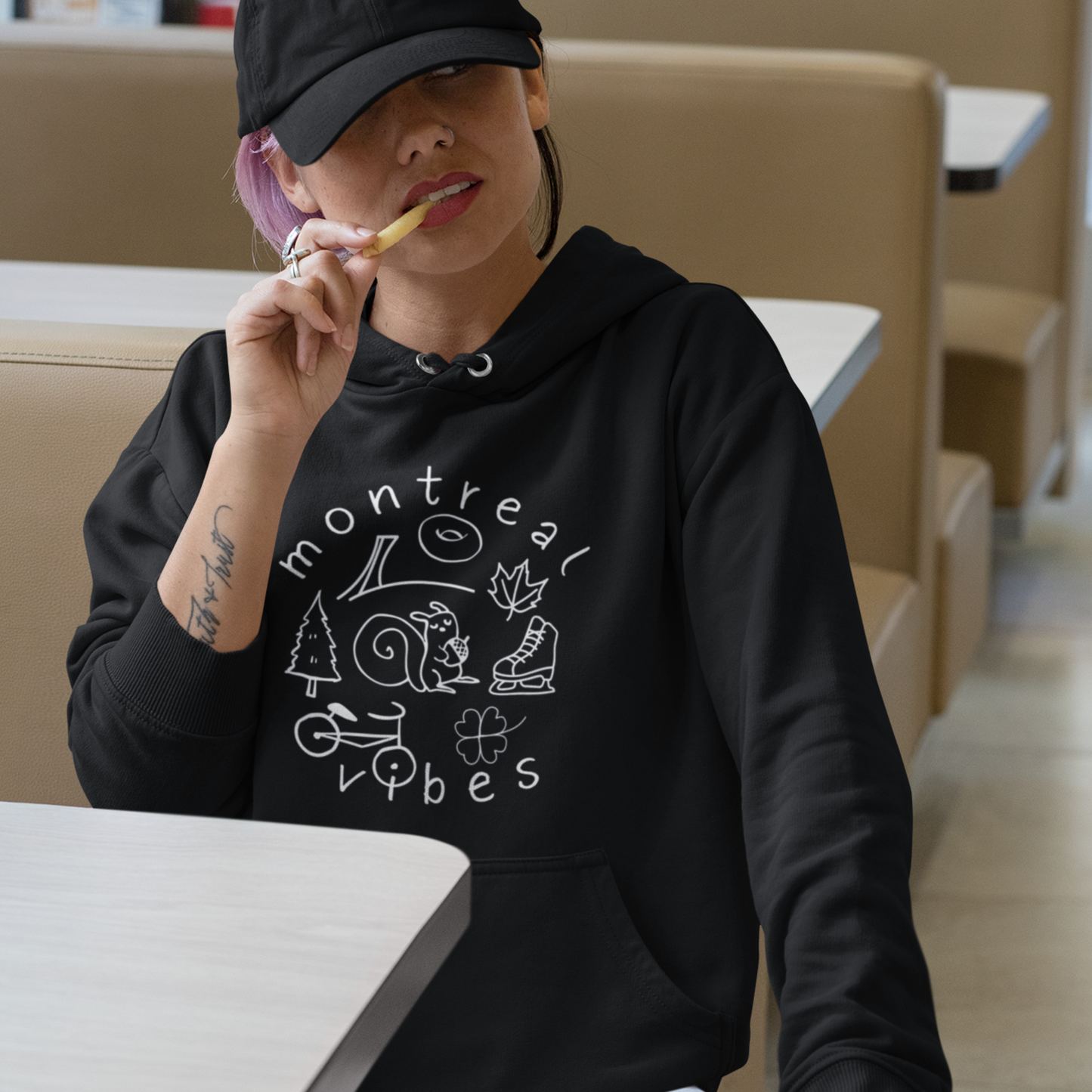 Sweat à capuche - Thématique Montréal - Épaisseur moyenne