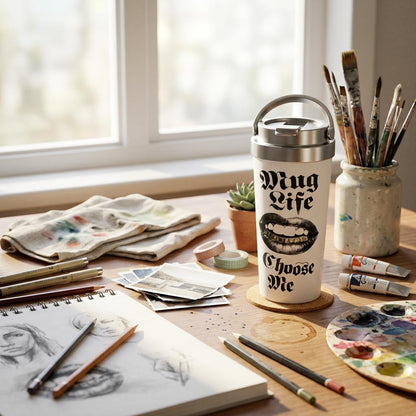 Gobelet humoristique de 15 oz en acier inoxydable – Mug Life