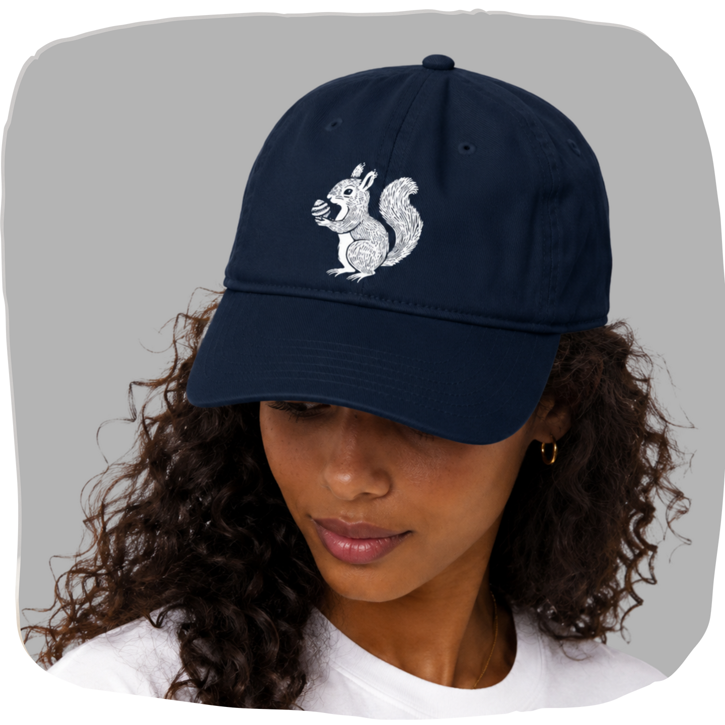 Casquette coton bio — Écureuil, l'animal totem de Montréal