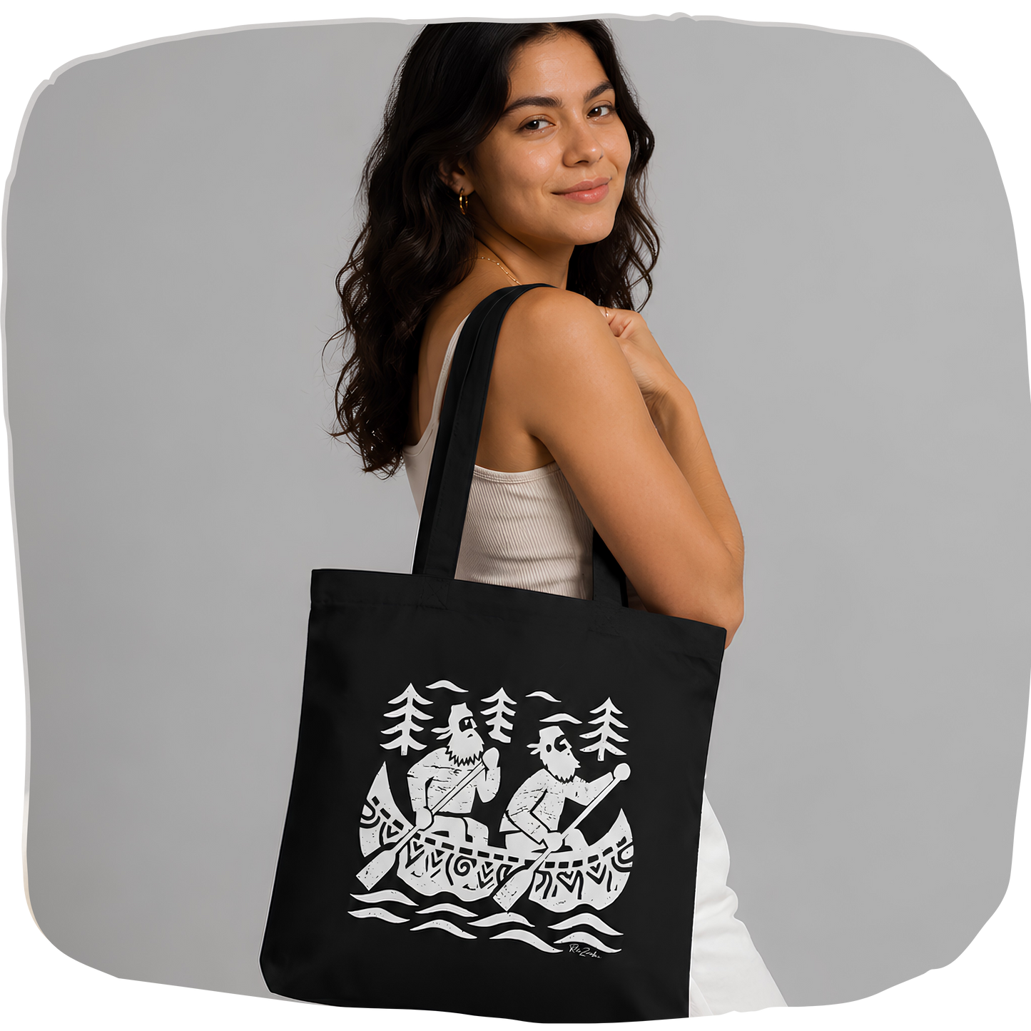 Sac tote en coton bio  — Pêcheurs en Canot