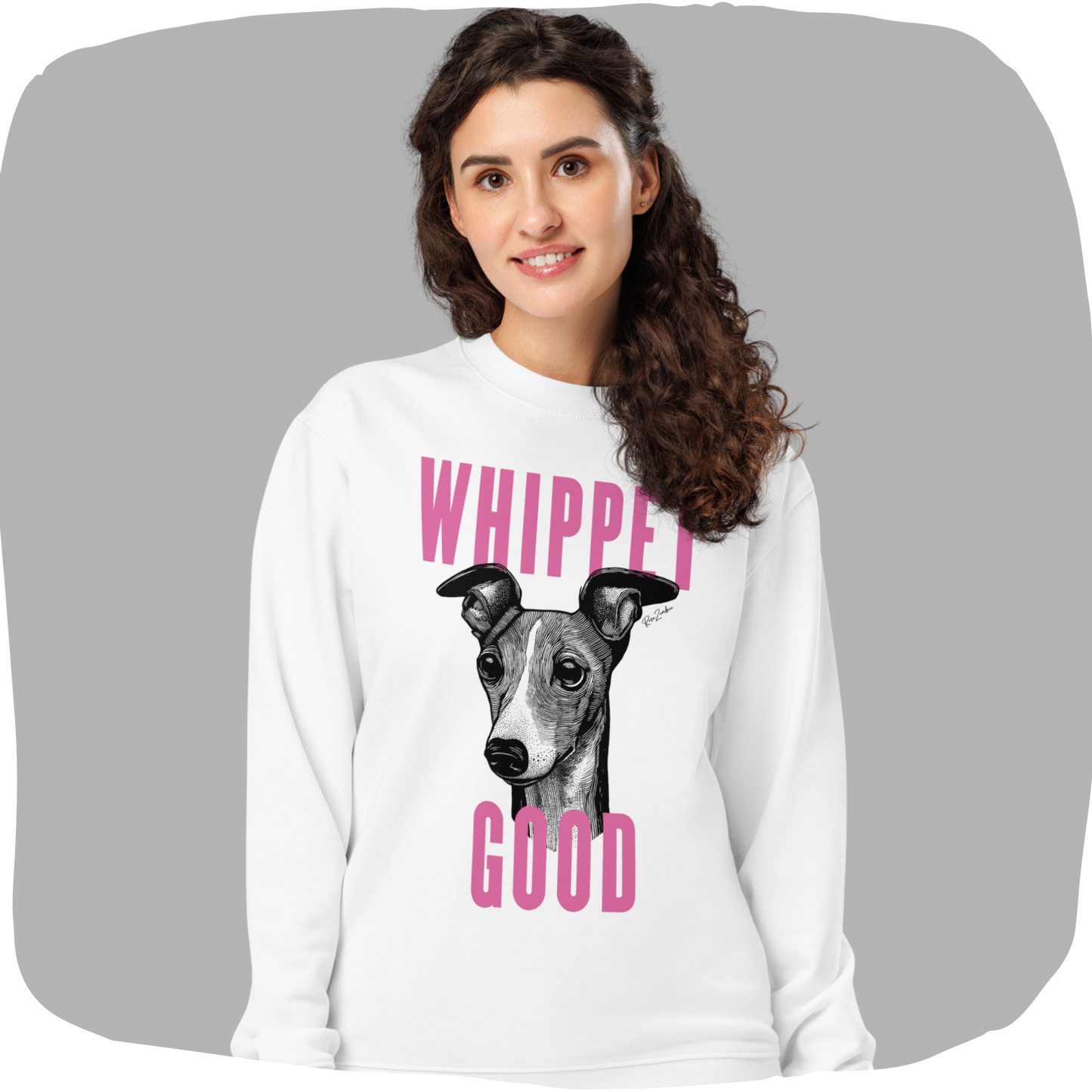 Pull épais en coton bio – Imprimé humoristique citation Whippet Good