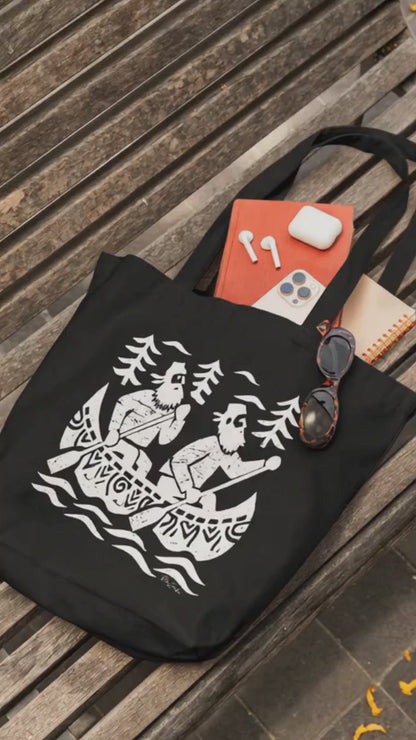 Sac tote en coton bio  — Pêcheurs en Canot