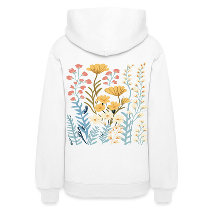 Sweatshirt à capuche en coton durable Halo - Motif floral - rose zombie