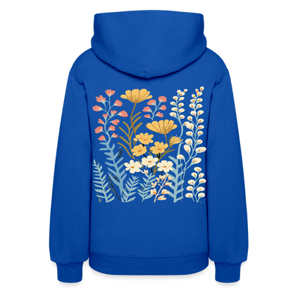 Sweatshirt à capuche en coton durable Halo - Motif floral - rose zombie
