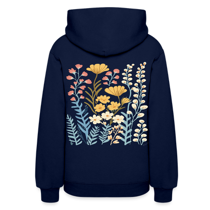 Sweatshirt à capuche en coton durable Halo - Motif floral - rose zombie