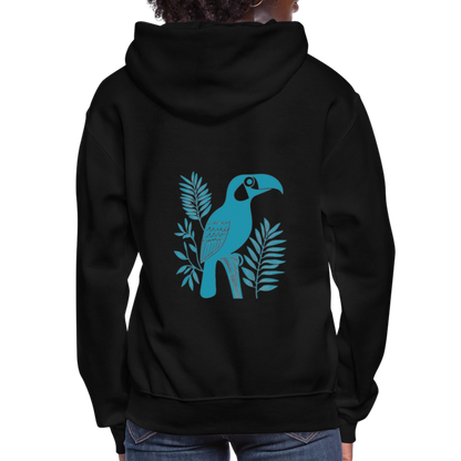 Sweatshirt à capuche en coton durable - Motif de toucan - rose zombie