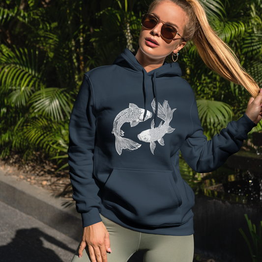 Sweatshirt à capuche en coton durable - Motif de faune marine