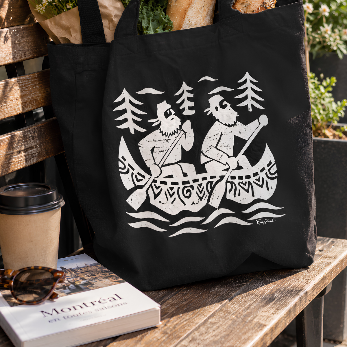 Sac tote en coton bio  — Pêcheurs en Canot