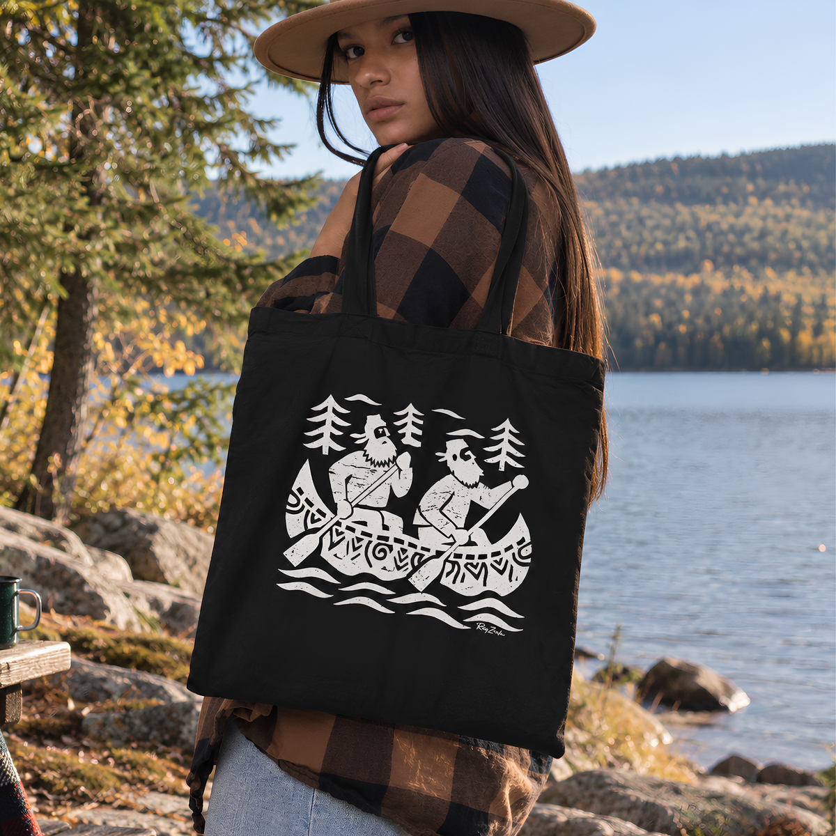 Sac tote en coton bio  — Pêcheurs en Canot